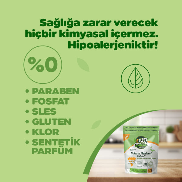 Bitkisel Bulaşık Makinesi Tableti