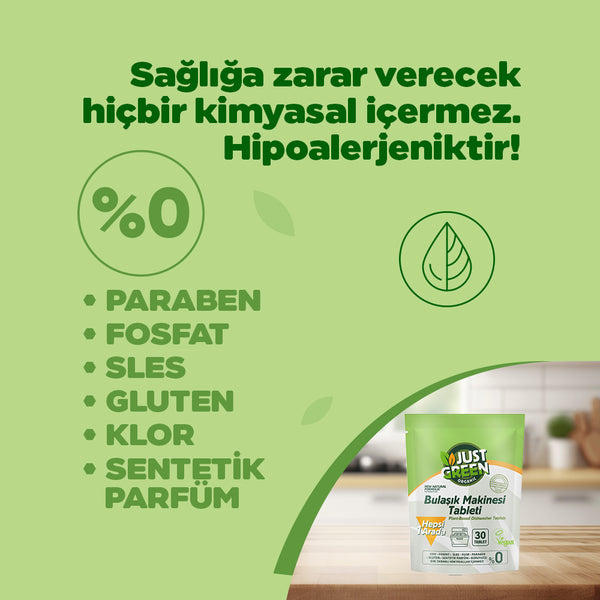 Bitkisel Bulaşık Makinesi Tableti