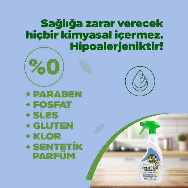 Bitkisel Cam Ve Yüzey Temizleyici