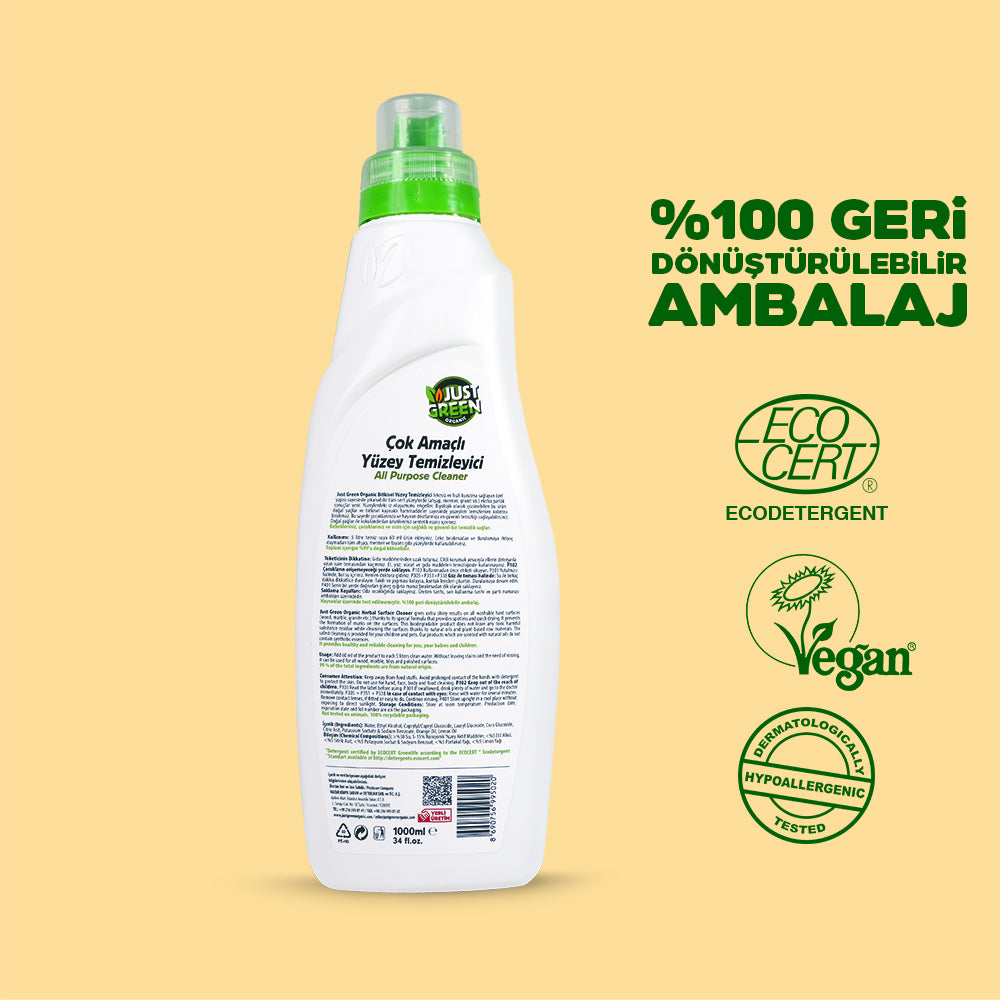 Bitkisel Çok Amaçlı Yüzey Temizleyici – Portakal