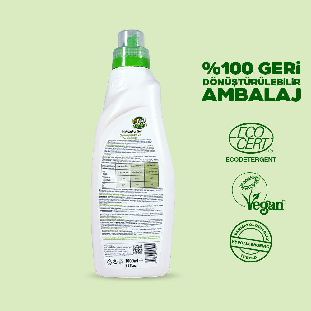 Bitkisel Bulaşık Makinesi Jeli