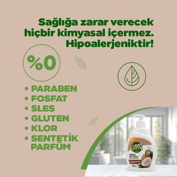 Bitkisel Sıvı El Sabunu – Hindistan Cevizi